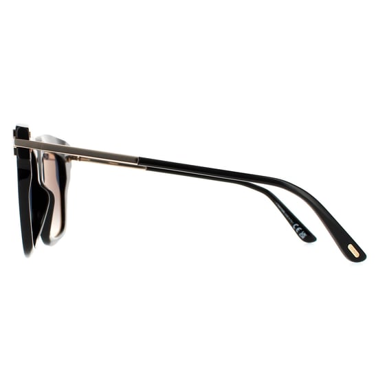 Tom Ford zonnebril Dasha FT0822 01D Glansende zwarte rookgradiënt gepolariseerd - Image 3