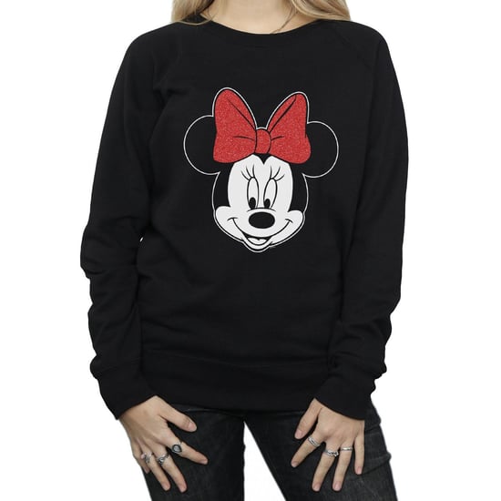 Disney Dames/Dames Minnie Mouse Hoofd Sweatshirt (Zwart) - Image 5
