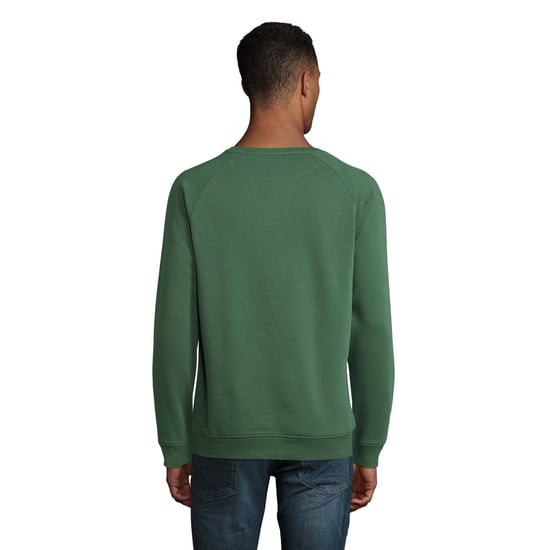 SOLS Unisex Adult Space Organic Raglan Sweatshirt (Fles groen) - Image 6