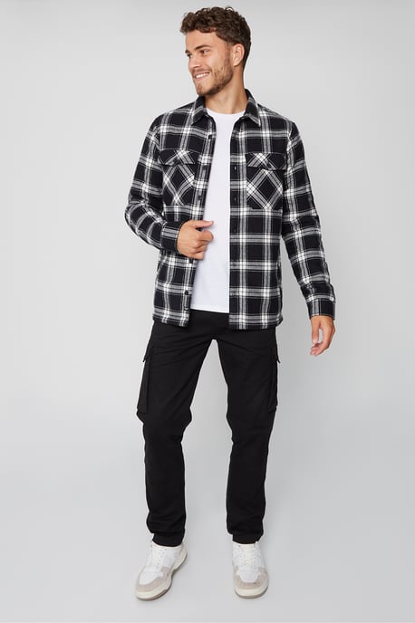 Black 'France' Borg Lined Shacket