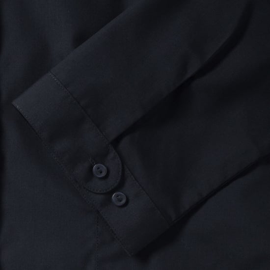 Russell Collectie Dames 3/4 Mouwen Poly-Katoen Easy Care Gevochten Poplin Shirt (Franse marine) - Image 3