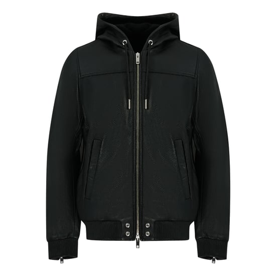 Diesel L-Rooney Black Leather Jacket - Image 1