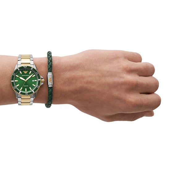 Emporio Armani Diver Heren Horloge Multi AR80063SET - Image 4