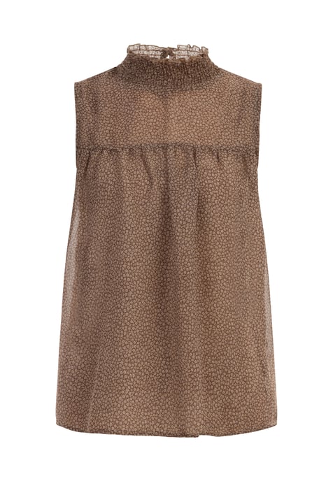 Dreimaster Blouse Dames bruin-gebroken wit - Image 1