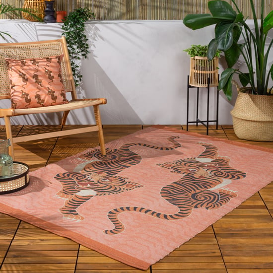 furn. Tibetan Tiger Printed Outdoor Rug, 120 x 170 cm - Image 1