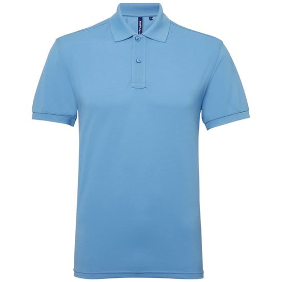 Asquith & Fox Mens Short Sleeve Performance Blend Polo Shirt (Cornflower) - Image 1