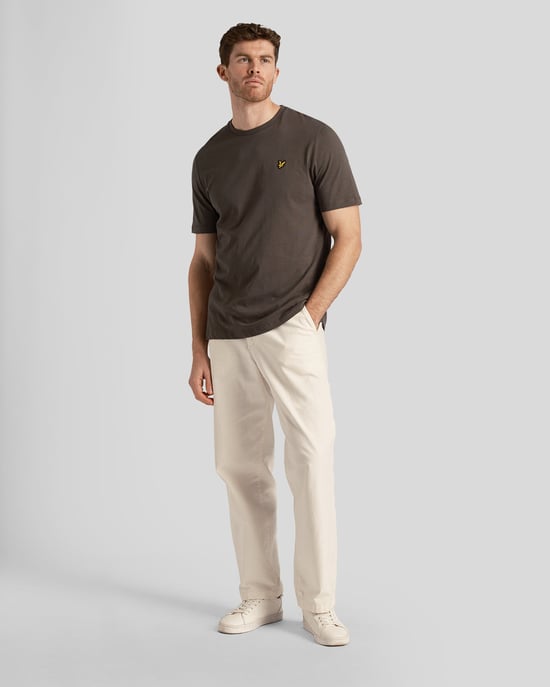 Mens Chunky Slub T-Shirt i mörkgrått - Image 2