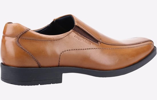 Hush Puppies Brody Leren Heren Instappers In Tan - Image 3