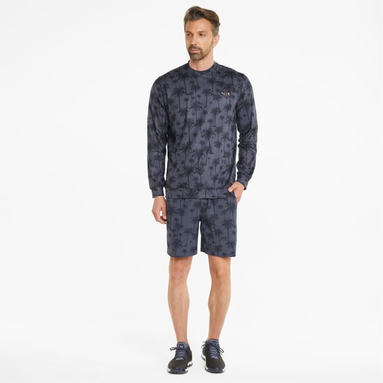 PUMA Mens PUMA x Palm Tree Crew Lightweight Crew Neck Golf Sweatshirt - Image 3
