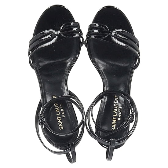 Saint Laurent Ankle Strap Sandals in Black Patent Leather - Image 2