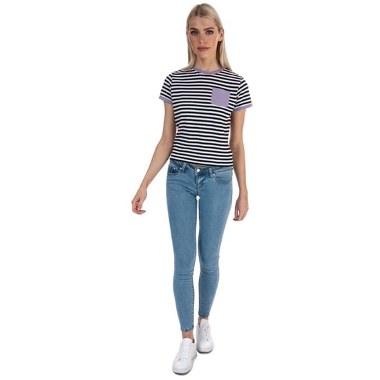 Women's Brave Soul Striped T-Shirt in Black