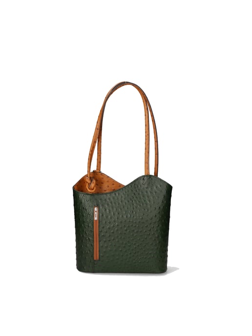Gave Lux backpack women GREEN COGNAC