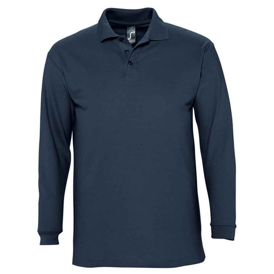 SOLS Volwassen uniseks Winter II poloshirt met lange mouwen (Marine) - Image 1