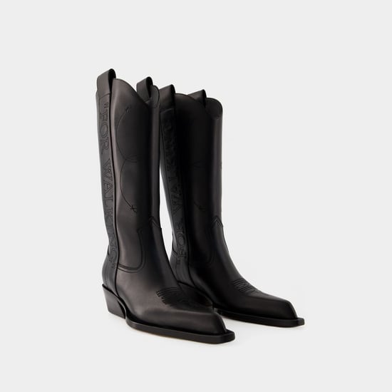 For Walking Boots - Off White - Leather - Black
