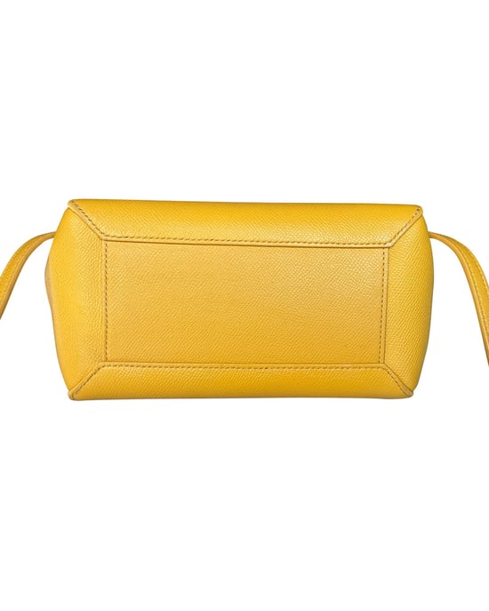 Celine Mini Belt Bag in Yellow Calfskin Leather - Image 3