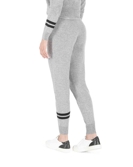 Crown Of Edinburgh Cashmere Track Pants Morningside Grey A