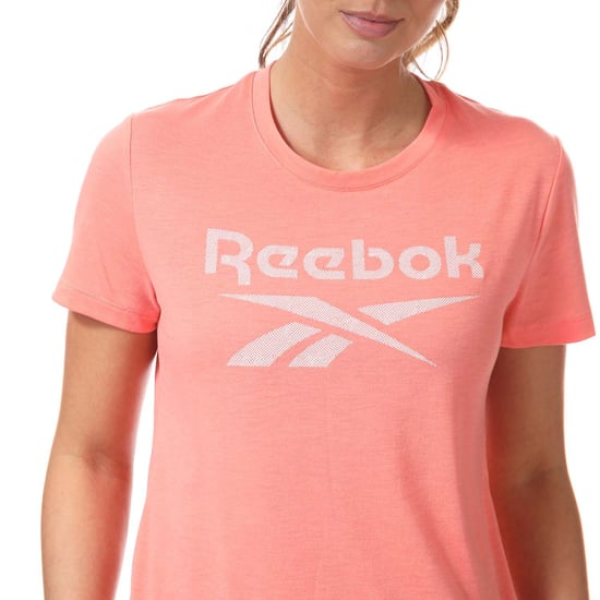 Women's Reebok Workout Ready Supremium Big Logo T-Shirt in Coral