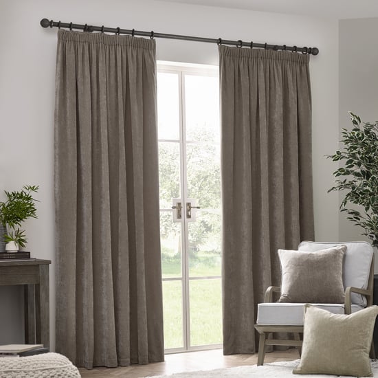 Yard Heavy Chenille Velvet Pencil Pleat Curtains - Image 2