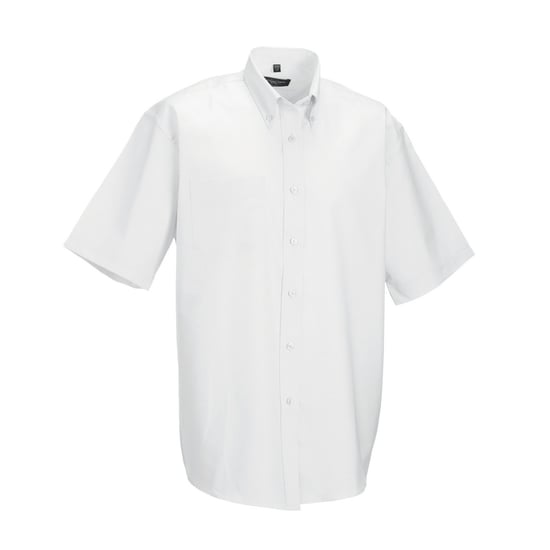 Russell Collection Heren Oxford Easy-Care overhemd met korte mouwen (Wit) - Image 3