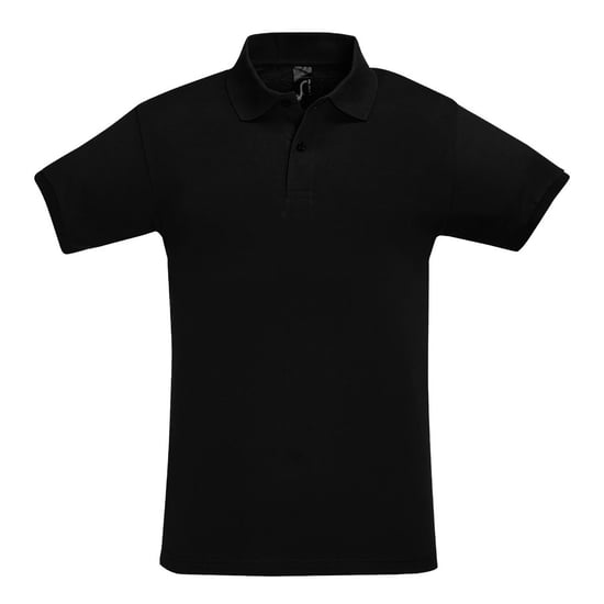 SOLS Heren Perfect Pique Korte Mouw Poloshirt (Zwart) - Image 1