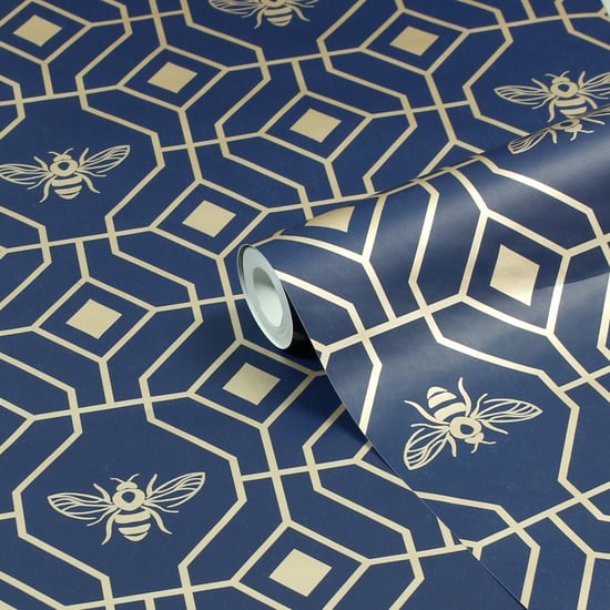 Bee Deco Gold Geometric Foil Wallpaper