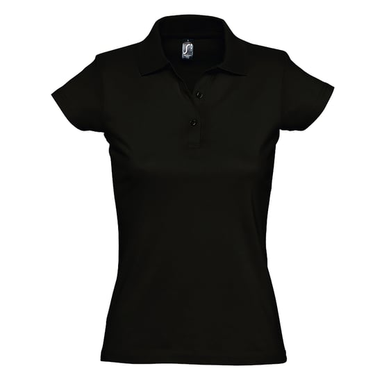 SOLS Dames/dames Prescott Poloshirt met korte mouwen Jersey Polo (Diep zwart) - Image 1