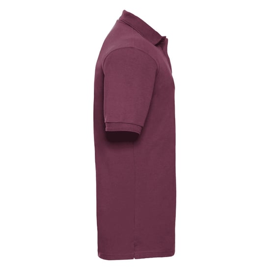 Russell Heren Ripple Collar & Manchet Poloshirt met korte mouwen (Bourgondië) - Image 2