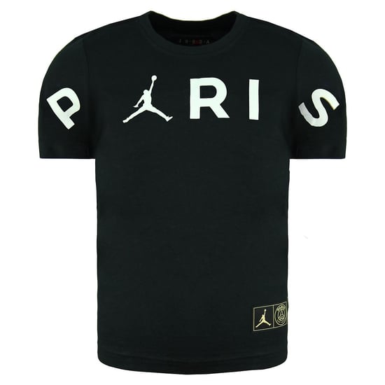Nike Jordan Paris Short Sleeve Black Crew Neck Kids T-Shirt DH1884 010 - Image 1