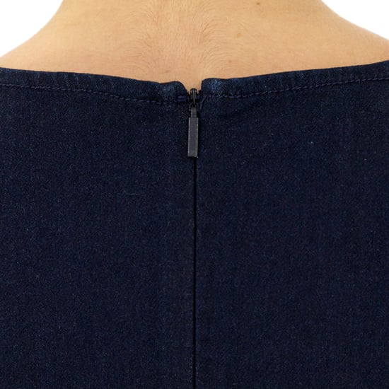 Armani Exchange Women Dress Slim Fit Knee length Sleeveless Blue - Image 5