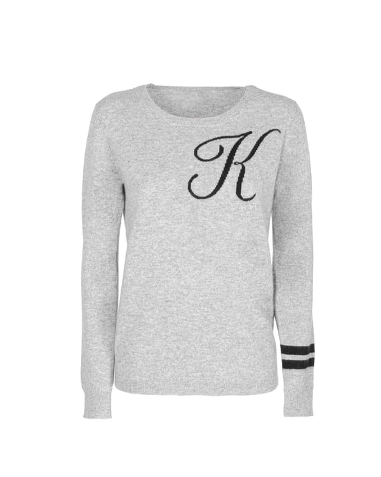 Crown Of Edinburgh Cashmere Crew Neck Sweater Stockbridge Grey K