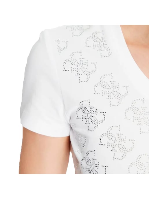 Guess dames T-shirt met strasssteentjes, maat 4g - Image 2