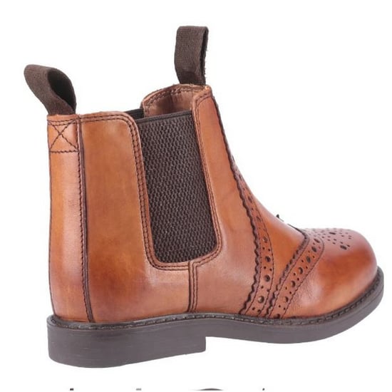 Cotswold Childrens/Kids Nympsfield Leather Chelsea Boot (Tan)
