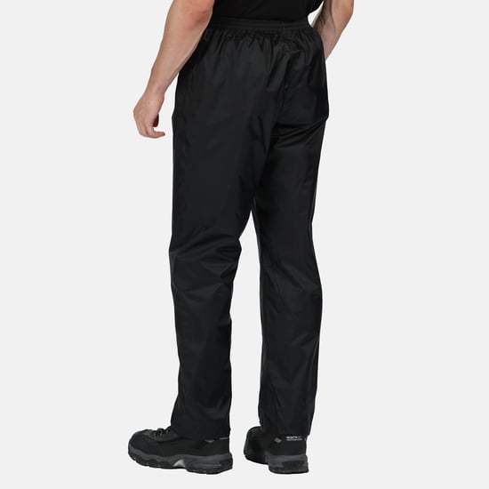 Regatta Pro Mens Packaway Waterproof Breathable Overtrousers (Black)