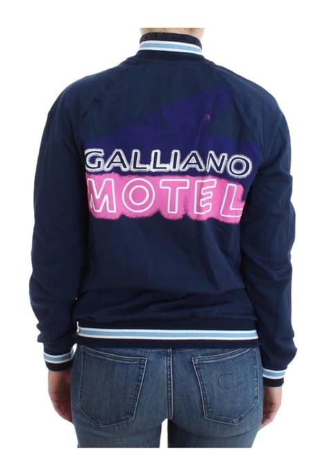 John Galliano Women's Blue zip cotton cardigan
