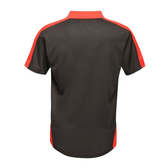Regatta Herencontrast Coolweave Polo Shirt (Zwart/Klassiek Rood) - Image 2