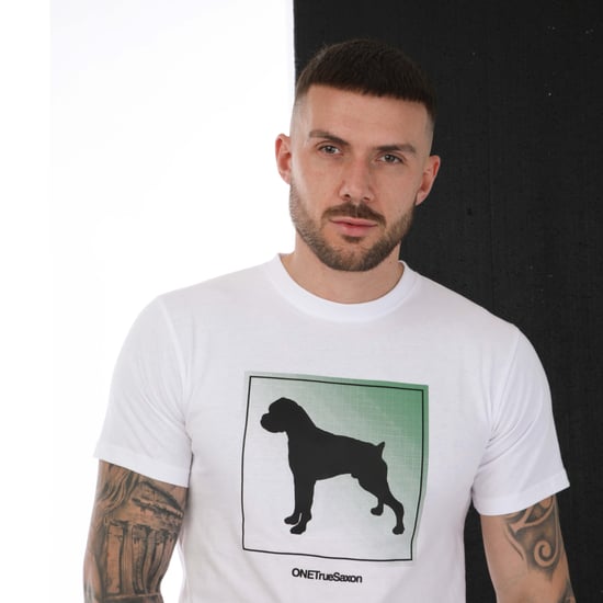 Men's One True Saxon Braice T-Shirt in White - Image 4