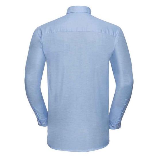 Russell Collection Mens Oxford Long-Sleeved Formal Shirt (Oxford Blue) - Image 2