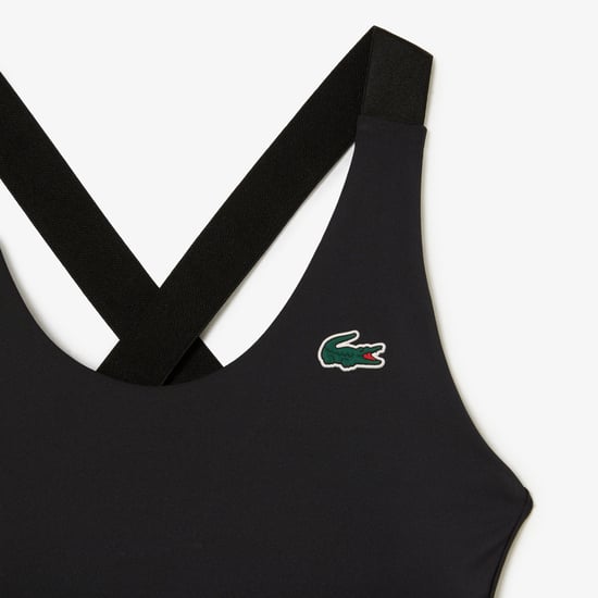 Women's Lacoste Sport Crocodile Bra in Black
