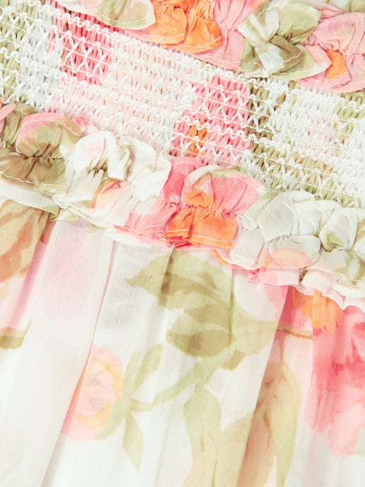 Needle & Thread Girls Peony Promise Chiffon Dress in Multicolour