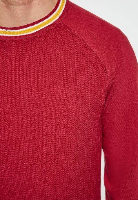 Mo Pullover Men wine red - Image 3
