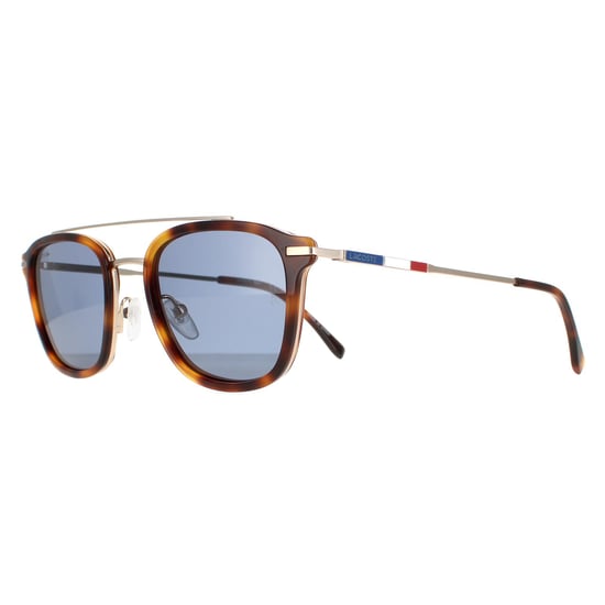 Lacoste Round Mens Gold Havana Blue L608SND