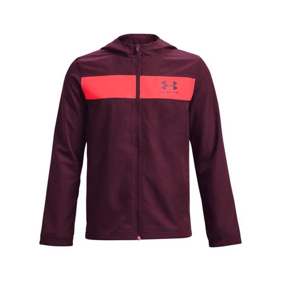 Boy's Under Armour Sportstyle Windbreaker Jacket in Black