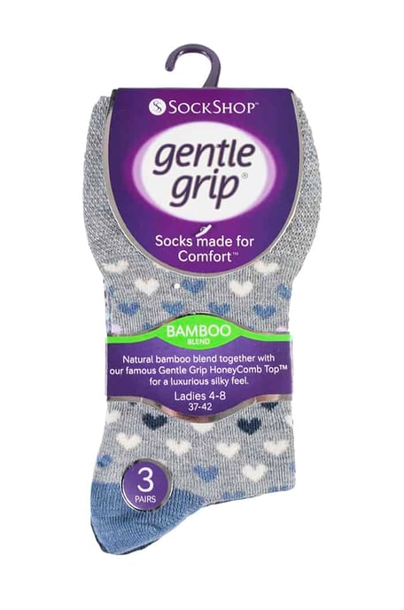 Sock Shop Gentle Grip - 6 Pairs Ladies Non Elastic Bamboo Socks - SOLRM35 - Image 2