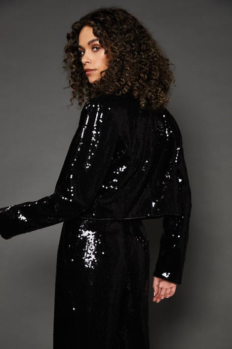 Sequin Crop Blazer