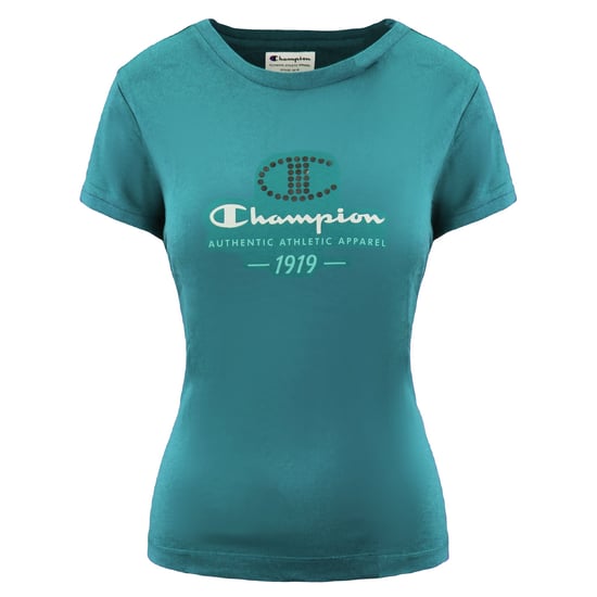 Champion Graphic Womens Aqua T-Shirt - Image 1