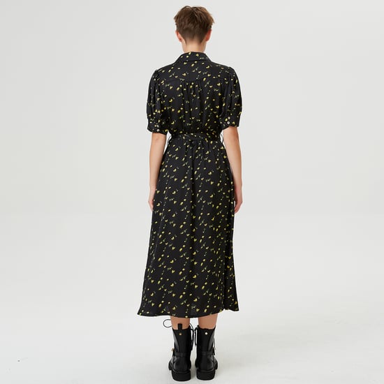 Shirt-jurk met gezwollen mouwen en lieveheersbeestje print - Image 5