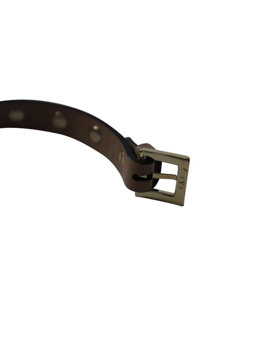 Valentino Garavani Rockstud-armband i brunt kalvskinn - Image 5