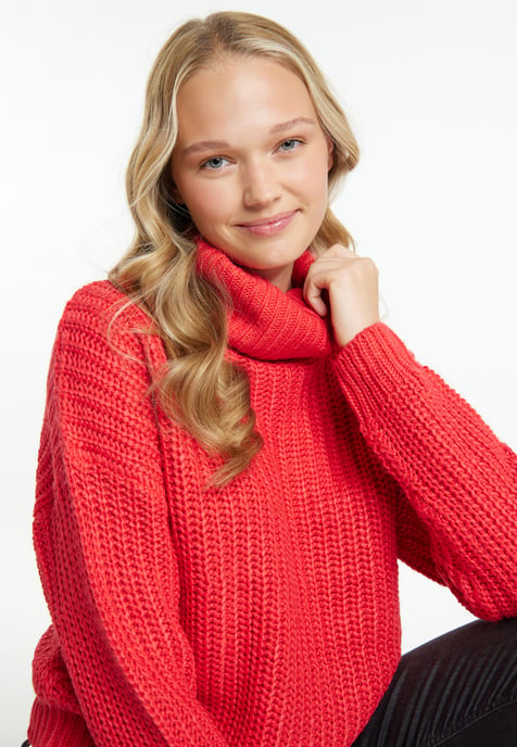 Mymo Knitted pullover women red - Image 5