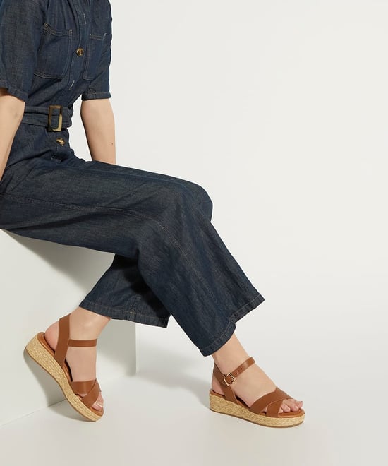 Dune Ladies WF LINNIE Wide Fit Woven Flatform Sandals - Image 3