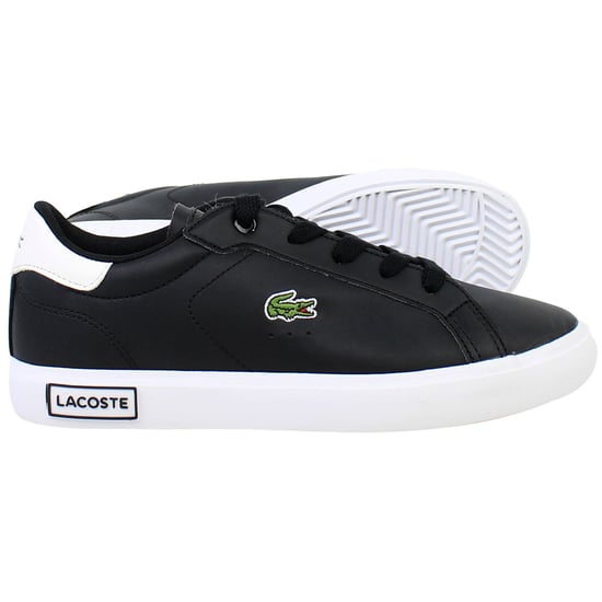 Lacoste Powercourt 0721 1 SUC Kids Black Trainers - Image 4
